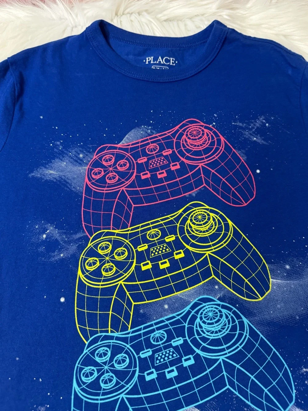The Children’s Place Blue Graphic T-Shirt - Boys Size M (7/8)